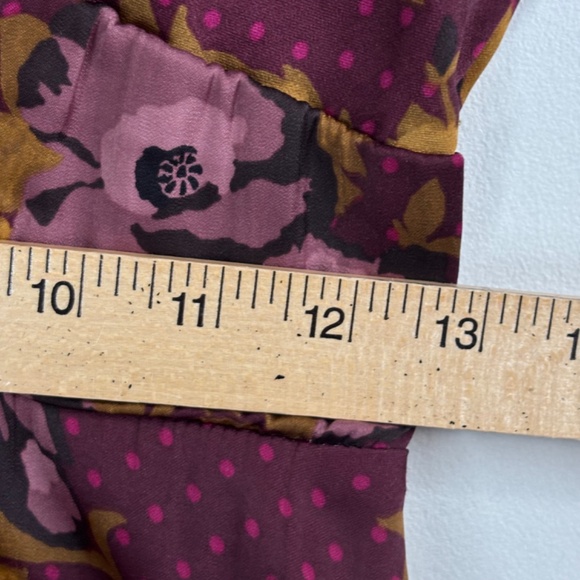 Free People Morning Light Long Sleeve Dress 6 Balloon Sleeve Floral Boho 70s - Picture 14 of 15